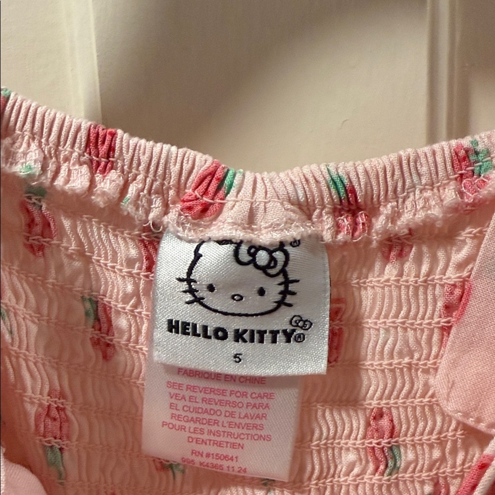 Hello Kitty Pink Strawberry Adjustable Jumpsuit with Pockets - Picture 6 of 9